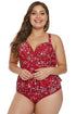Moulded Cups Peplum Plus Size Bikini